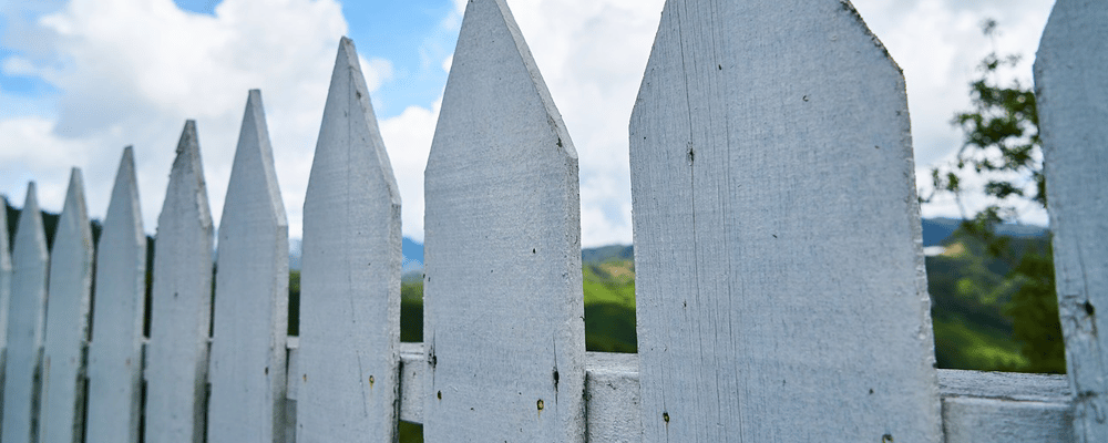 a white fence