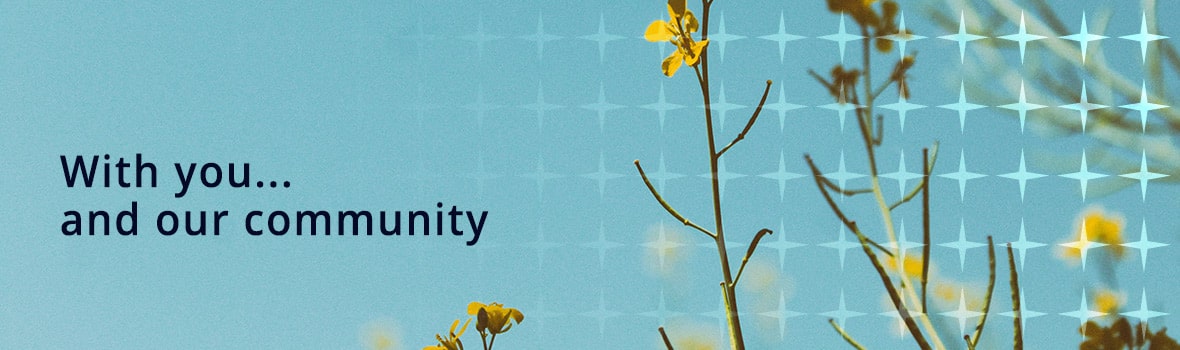 Bennett Griffin banner 'With You and the community'